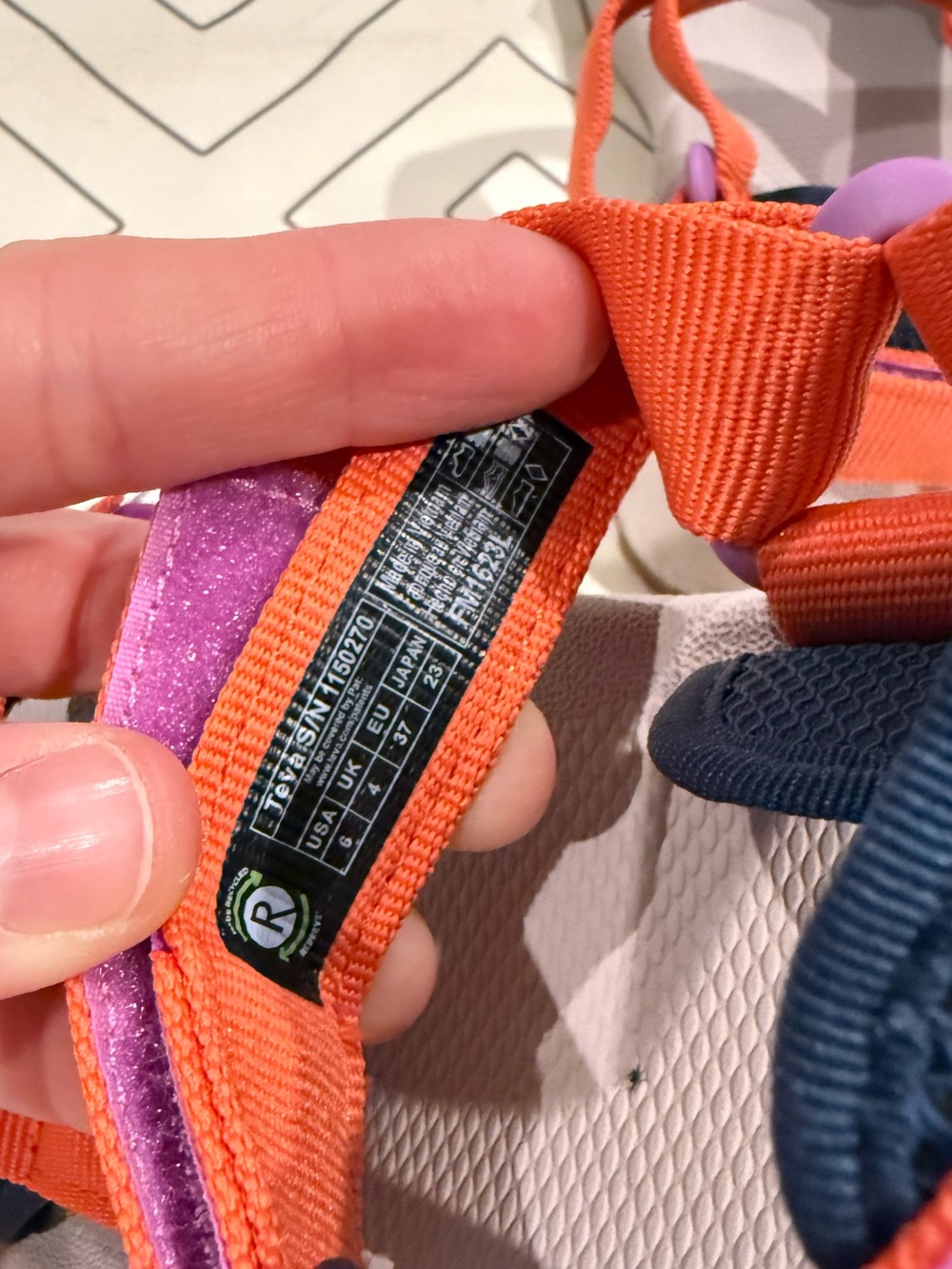 New Teva Orange Double Strap Sandals - Picture 14 of 14